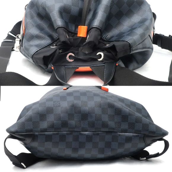 Louis Vuitton Gym Backpack Rucksack Damier Cobalt Blue Black - Picture 5 of 9